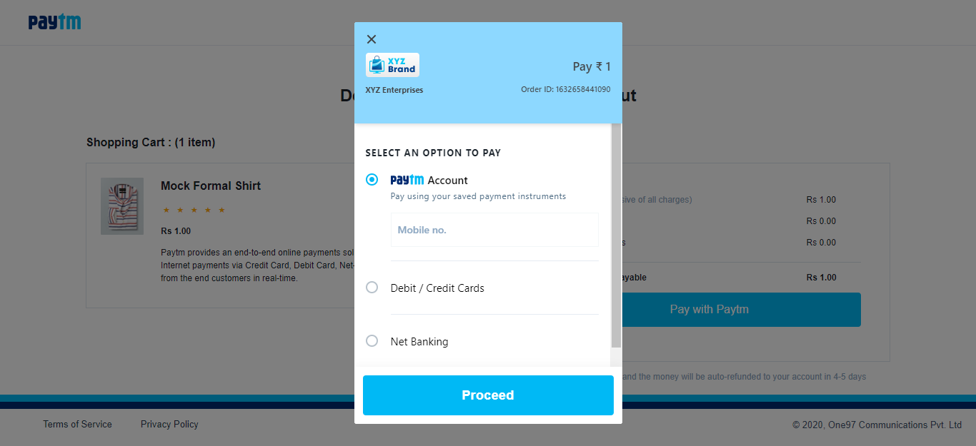 Paytm Js checkout with example - CodeHunger | Blog