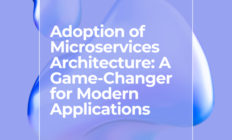 "Illustration of Microservices Architecture showing independent services communicating through APIs."